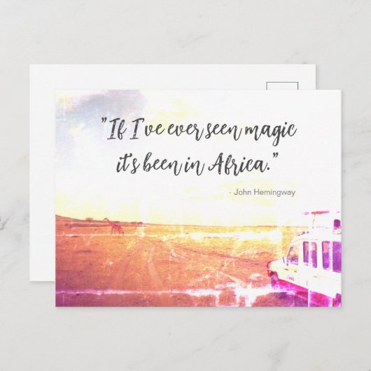 Magie in Afrika Poster Canvas Print Mouse Pad Postkarte (Vorne/Hinten)