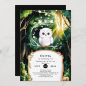 Magie in den Wald-Schrei-Geburtstag Einladung (Vorne/Hinten)