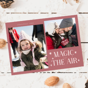 Magie in der Air Pink Multi-Foto-Ferienkarte Feiertagskarte