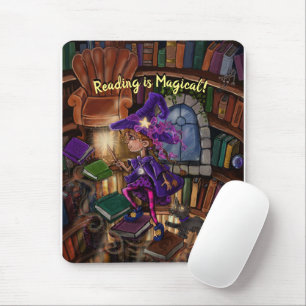 Magie in der Bibliothek 'Lesen ist Magisch' Mousepad
