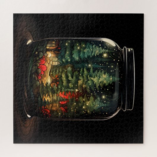 Magie in einem Jar - Deep Woods Weihnachten Puzzle (Horizontal)