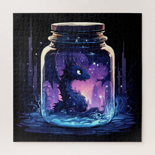 Magie in einem Jar - Niedlicher Drache Puzzle (Vertikal)