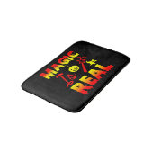 Magie ist echter Halloween Pumpkin Hexe Zauber Wan Badematte (Schrägansicht)