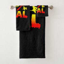 Magie ist echter Halloween Pumpkin Hexe Zauber Wan Badhandtuch Set