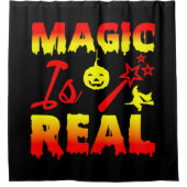 Magie ist echter Halloween Pumpkin Hexe Zauber Wan Duschvorhang (Vorderseite)