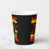 Magie ist echter Halloween Pumpkin Hexe Zauber Wan Pappbecher (Links)