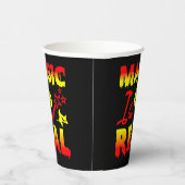 Magie ist echter Halloween Pumpkin Hexe Zauber Wan Pappbecher (Rechts)