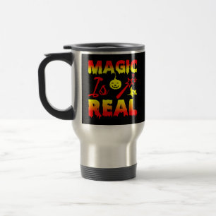 Magie ist echter Halloween Pumpkin Hexe Zauber Wan Reisebecher