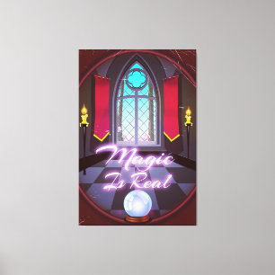 Magie ist ein wirklich inspirierender Zitat-Cartoo Leinwanddruck