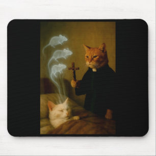 Magie-Katze Meme Katze Exorzismus Maus Lustig Fant Mousepad
