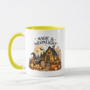 Magie & Mondlicht Gemütliches Cottage Halloween-De Tasse