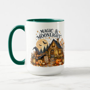 Magie & Mondlicht Gemütliches Cottage Halloween-De Tasse