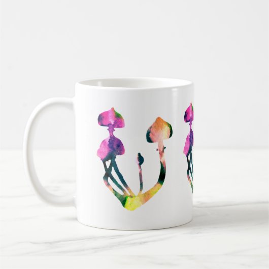 Magie Pilze Wasserfarbe Kaffeetasse (Links)