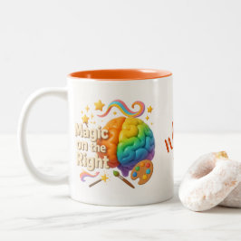 Magie rechts, Logik auf dem Links - duales Gehirn Zweifarbige Tasse