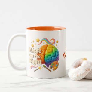 Magie rechts, Logik auf dem Links - duales Gehirn Zweifarbige Tasse