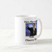 Magie-Tasse AbstimmungObama '08 Kaffeetasse (VorderseiteRechts)