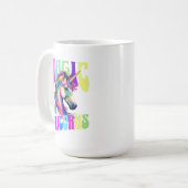 Magie und Einhörner Regenbogenfarben Kaffeetasse (Vorderseite Links)