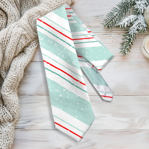 Magie und Wunder Weihnachtsstreifen Minz ID440 Krawatte