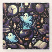 Magie und Zauber Glasuntersetzer (Vorderseite)