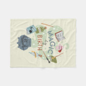 Magie von Birth Graphic Fleecedecke (Vorderseite (Horizontal))