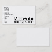 Magie, was sonst dort ist? visitenkarte (Vorne/Hinten)