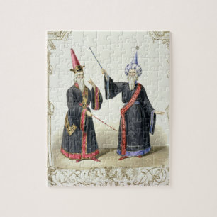 Magier am Karneval in Berlin, 1836 (Farbe Puzzle