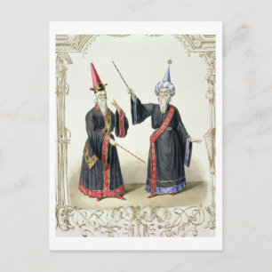 Magier beim Karneval in Berlin, 1836 (Farbe Postkarte