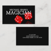Magier, Casino, Poker, Händler, Unterhaltung, Visitenkarte (Vorne/Hinten)