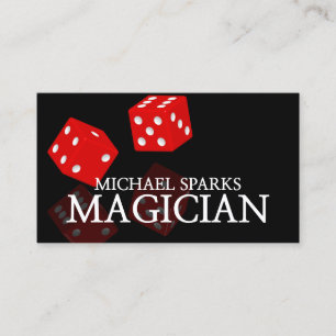 Magier, Casino, Poker, Händler, Unterhaltung, Visitenkarte