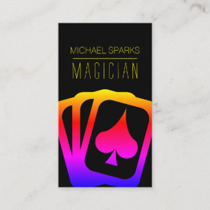 Magier, Casino, Poker, Händler, Unterhaltung, Visitenkarte