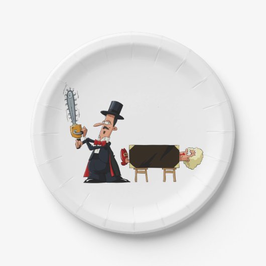 Magier Darstellend Pappteller (Vorderseite)