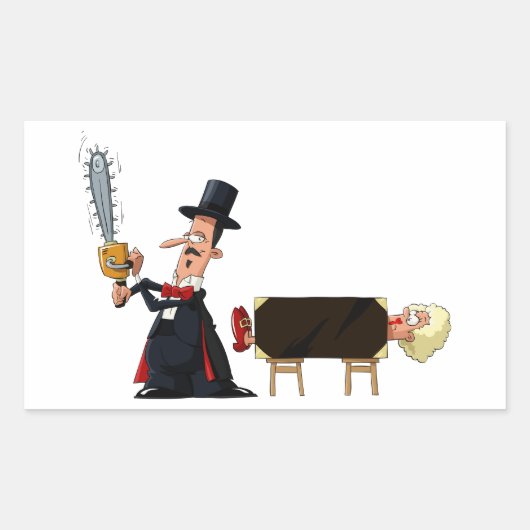 Magier Darstellend Rechteckiger Aufkleber (Vorderseite)