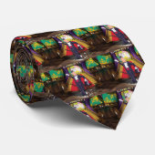 Magier darstellender Zaubertrick auf der Bühne Krawatte (Gerollt)