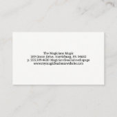 Magier, der einen Kartentrick macht Visitenkarte (Rückseite)