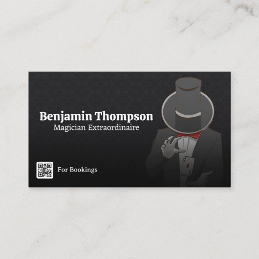 Magier, der einen Kartentrick macht Visitenkarte (Vorderseite)