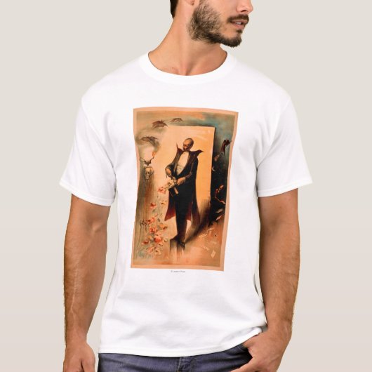 Magier, der Rosen Hut-Plakat herauszieht T-Shirt (Vorderseite)