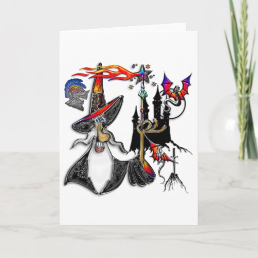 Magier des Magiers des mystischen Feuerzauberers Karte (Vorderseite)