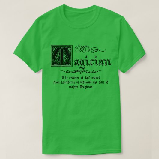 Magier des Mittelalters T-Shirt (Design vorne)