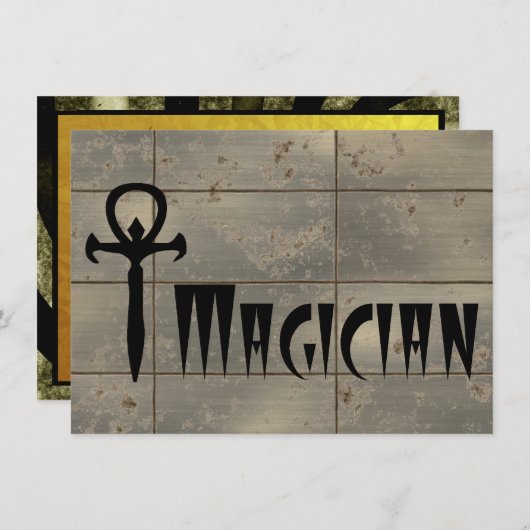 Magier Einladung (Vorne/Hinten)