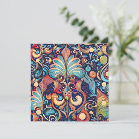 Magier Feiertagskarte (Stehend Vorderseite)