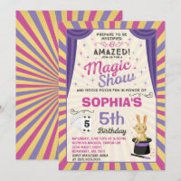 Magier-Geburtstags-Einladungs-magisches Show-Party