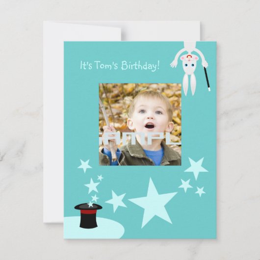 Magier-Geburtstagsfeier Einladung (Vorderseite)