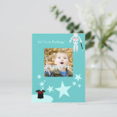 Magier-Geburtstagsfeier Einladung (Stehend Vorderseite)