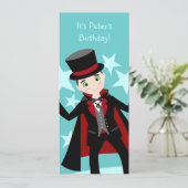 Magier-Geburtstagsfeier Einladung (Stehend Vorderseite)