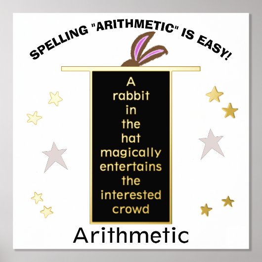 Magier Hat Rechtschreibung Arithmetic Gold Stars Foliendrucke (Vorderseite)