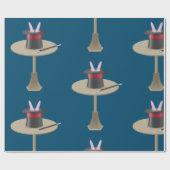 Magier-Kaninchen in einem Hut Geschenkpapier (Flach)