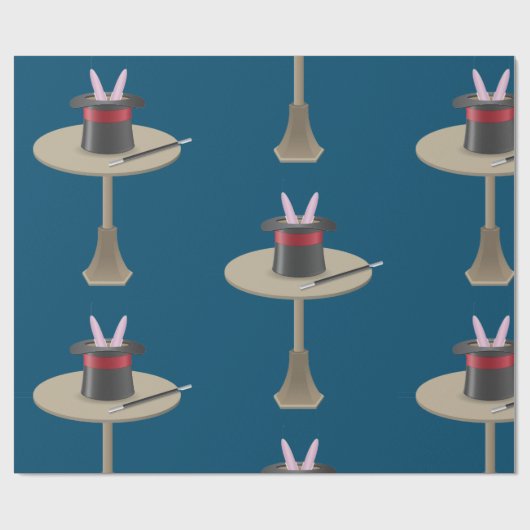 Magier-Kaninchen in einem Hut Geschenkpapier (Flach)