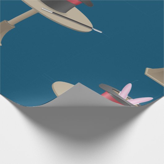 Magier-Kaninchen in einem Hut Geschenkpapier (Ecke)