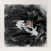 Magier mit Spielkarten Abracadabra Puzzle (Horizontal)