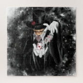 Magier mit Spielkarten Abracadabra Puzzle (Vertikal)